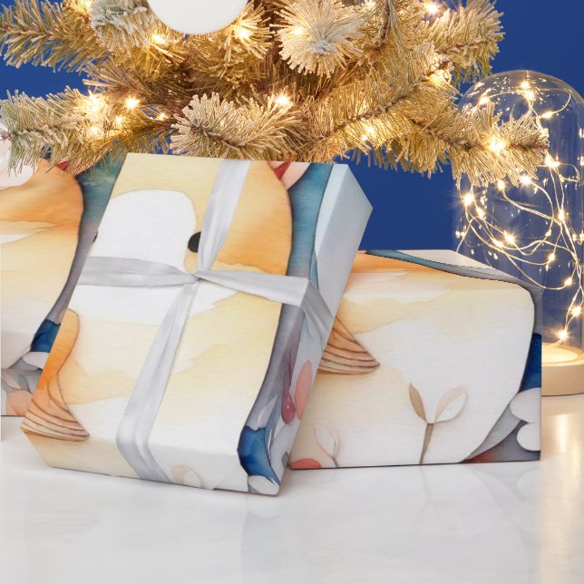 Regalo Animales cortos adorables Papel de envolvimiento (Vacaciones)