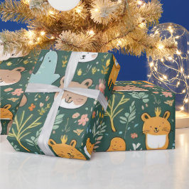 Regalo Animales cortos adorables Papel de envolvimiento