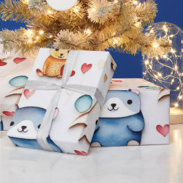 Regalo Animales cortos adorables Papel de envolvimiento