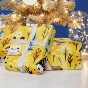 Regalo Animales cortos adorables Papel de envolvimiento