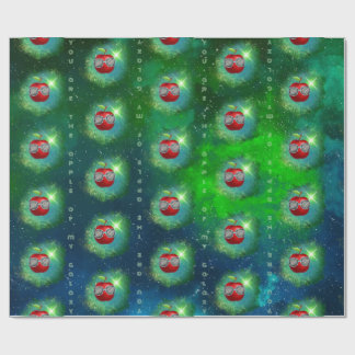 Regalo Apple en papel de envolvimiento de galaxia de agra