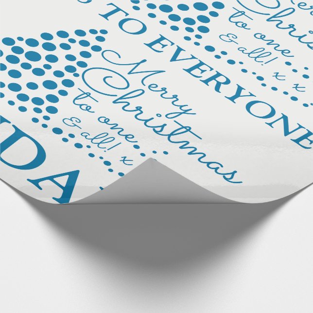 Regalo Árbol de Navidad azul, papel de envolver a los Nav (Esquina)
