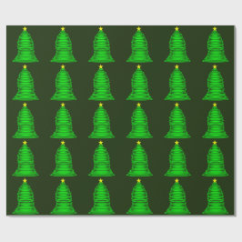 Regalo Árbol de Navidad con papel de envolvimiento verde 