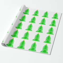 Regalo Árbol de Navidad Verde Con Papel De Envoltura De E