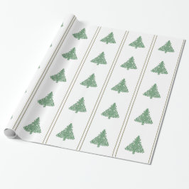 Regalo Árbol de navidad verde elegante en el papel de