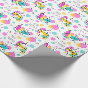 Regalo Árbol retro Baubles Papel envoltorio de navidad