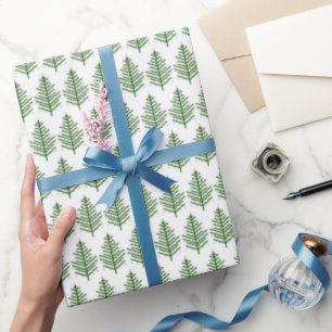 Regalo Árboles de Navidad. Hermoso papel de envolvimiento