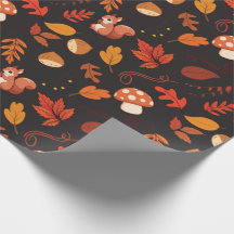 Ardilla negra y papel de envolvimiento sin costura