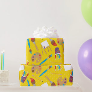 Regalo Artistas temáticos pintan papel de envoltura fies