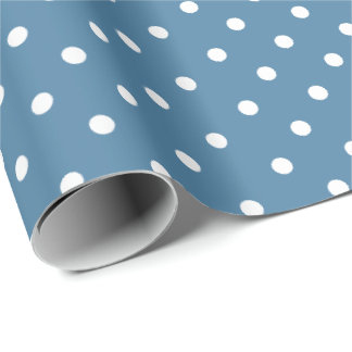 Regalo Azul aciano | Papel de ajuste de puntos de polka b