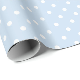 Regalo Azul bebé | Papel de ajuste de puntos de polka bla