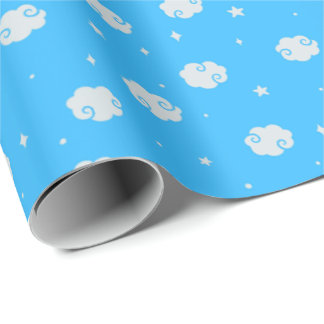 Regalo Azul Del Cielo Profundo - En Papel De Envoltura De