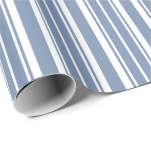Regalo Azules añiles, papel de embalaje de las rayas del