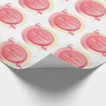 Baby Shower rosa Flamingo | Papel de envolver