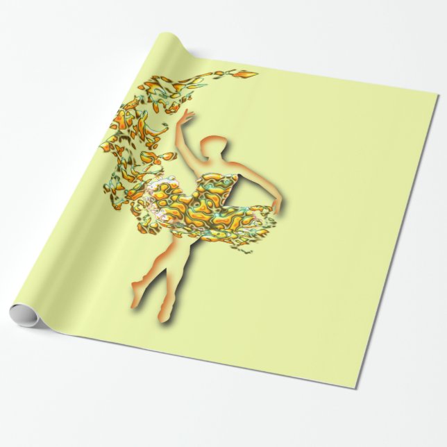 Regalo Ballerina Gift Papel de envolvimiento Ballet Chica (Desenrollado)