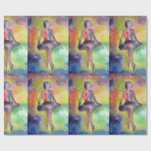 Regalo Ballet Espacio Arte Papel de envolvimiento brillan