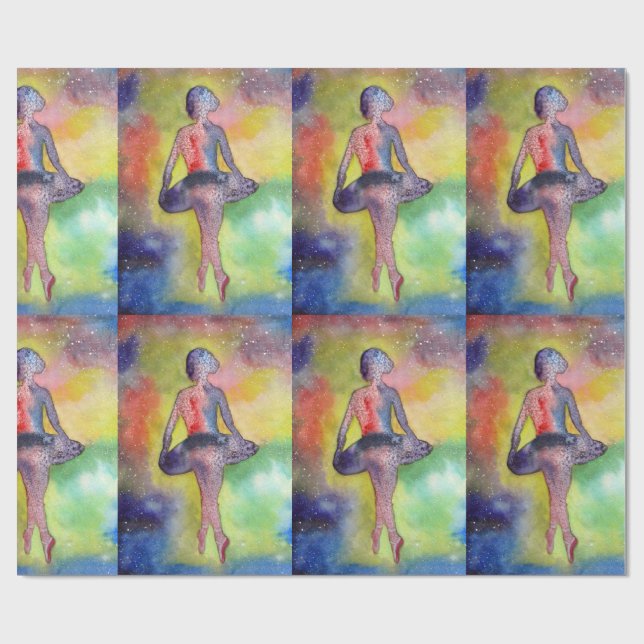 Regalo Ballet Espacio Arte Papel de envolvimiento brillan (Superficie plana)