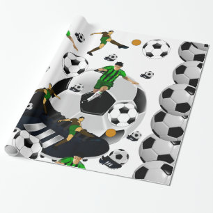 Regalo Balón de fútbol de papel de envolver brillante