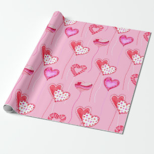 Regalo Balones de San Valentín envolviendo papel