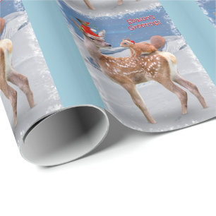 Regalo Bambi y papel de embalaje de los amigos - navidad