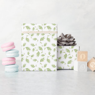 Regalo Bambú deja toss - Papel de envolvimiento blanco