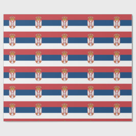 Regalo Bandera de Serbia envolver papel