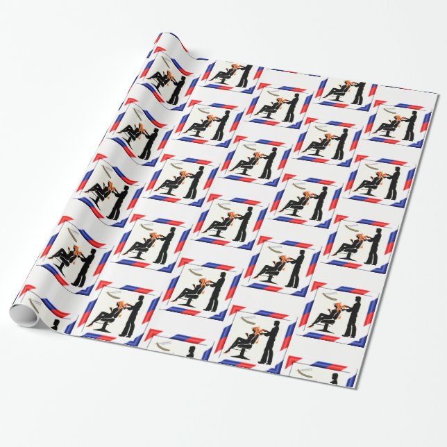 Regalo Barbería de papel de envolvimiento (Desenrollado)