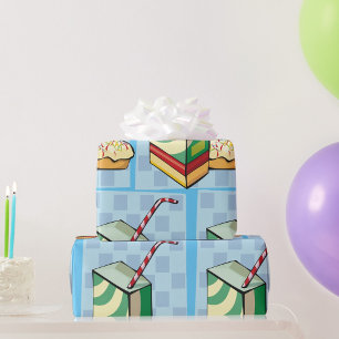 Regalo Bebida Con Papel De Envoltura De Paja