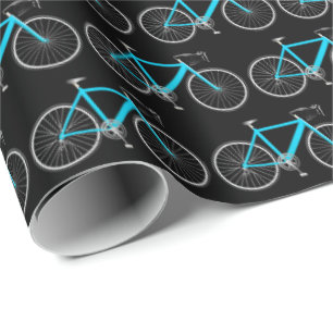Regalo Bicicleta Aqua Sobre Papel De Envoltura Negro