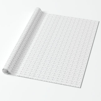 Regalo Blanco con el papel de embalaje gris de los copos