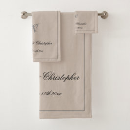 Regalo boda Monograma Rústico Moda de regalo recié