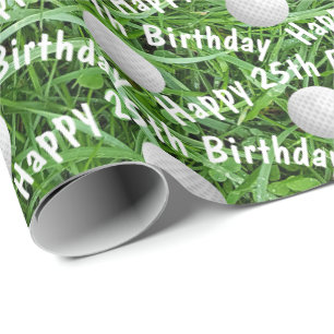 Regalo Bolas de golf de cumpleaños 25 sobre papel de rell
