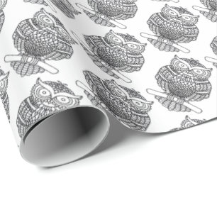 Regalo Búho (blanco) - Papel de envolver