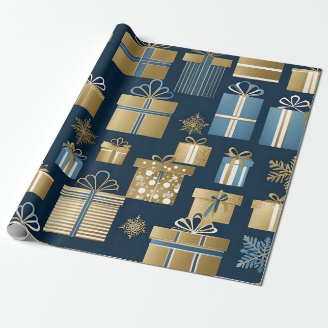 Regalo Cajas de navidades envolver papel (Desenrollado)