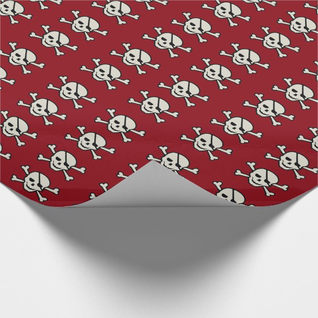 Regalo Calavera - Papel de envolvimiento con brillo de ci (Esquina)