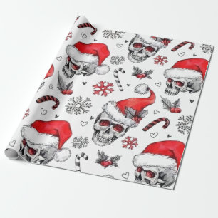 Regalo Calaveras de Santa y papel de envolver caña de car