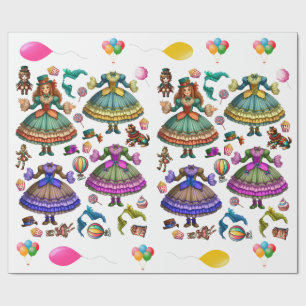 Regalo Camisas y muñecas de papel chica del Circo Victori