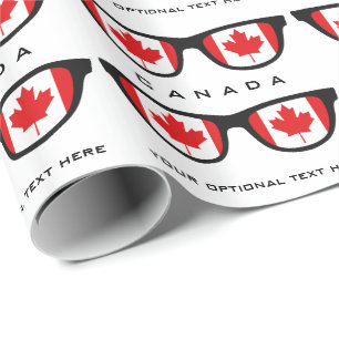 Regalo Canadá sombras personalizado texto y papel de ajus