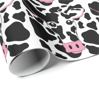 Regalo Cara de vaca con papel de envolver para impresión