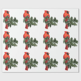 Regalo Cardenal sobre el papel de ajuste Holly 3
