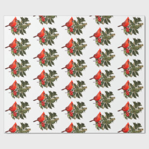 Regalo Cardenal sobre papel de ajuste Holly 2