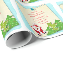 Regalo Carta de Santa Claus Nota Navidades de papel