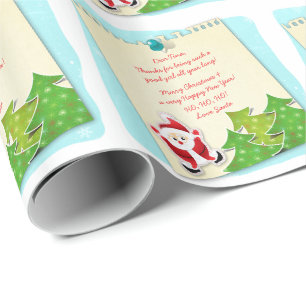 Regalo Carta de Santa Claus Nota Navidades de papel