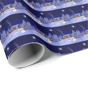 Regalo Casa en papel de ajuste de invierno