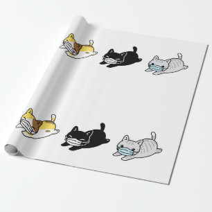 Regalo CAT CON papel de envolver de MÁSCARA