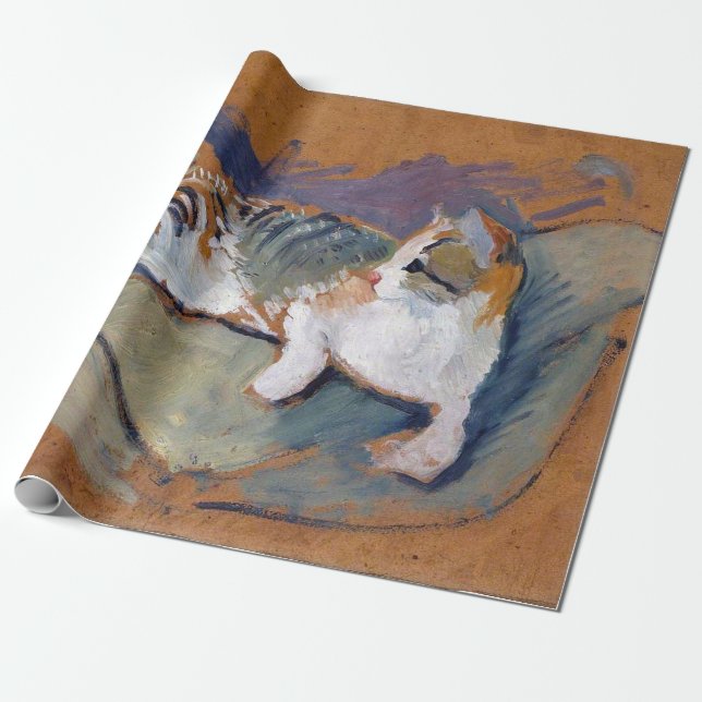 Regalo Cat, Papel de envolvimiento de Macke de agosto (Desenrollado)