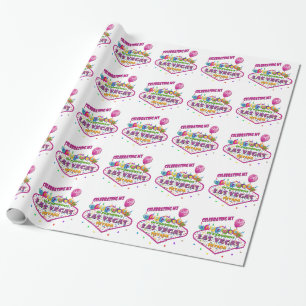 Regalo celebración del 21ro papel de embalaje de Las