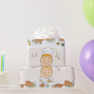 Regalo Chef En Papel De Envoltura De Trabajo