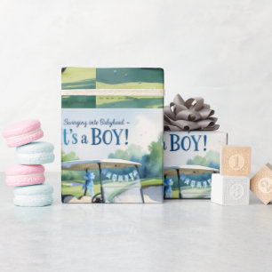 Regalo Chico de Baby Shower Golf Papel de envolvimiento c