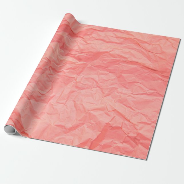 Regalo Cierre de la arruga rosa desmenuzada con papel p (Desenrollado)